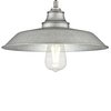 Westinghouse Pendant 60W Iron Hill 12In Broad Galvanized Steel Shade 6354600